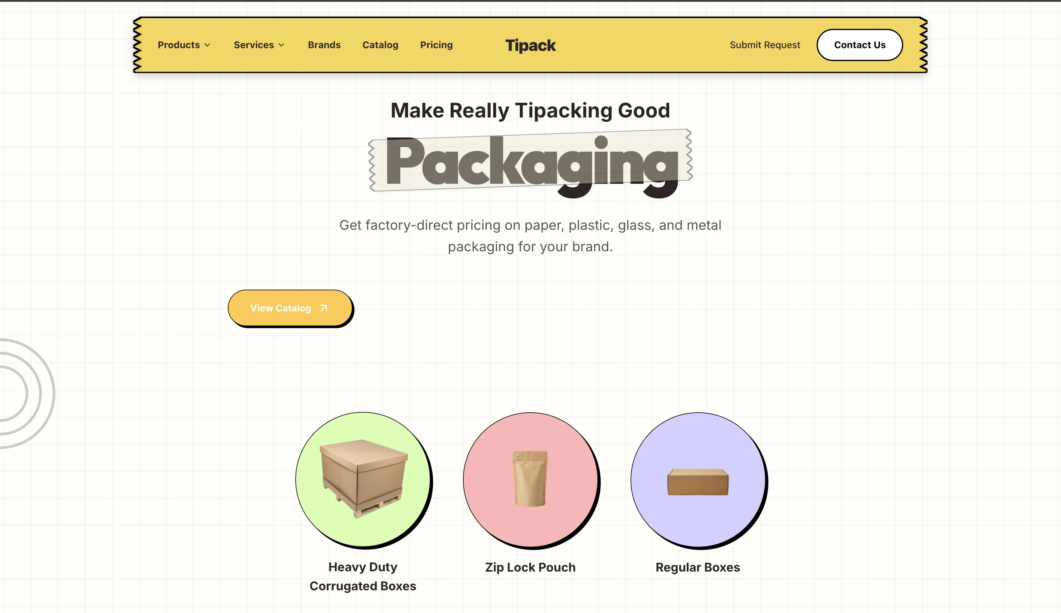 Ti Pack | Sito di Packaging - Sito aziendale per soluzioni di packaging e invii commerciali, progettato per favorire le conversioni.